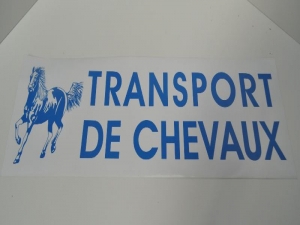 TRANSPORT CHEVAUX - AUTOCOLLANT